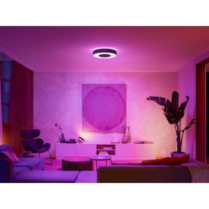 Philips - Dimmbare LED-RGB-Deckenleuchte Hue INFUSE LED/52,5W/230V 2000-6500K d. 425 mm schwarz