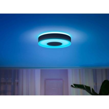 Philips - Dimmbare LED-RGB-Deckenleuchte Hue INFUSE LED/52,5W/230V 2000-6500K d. 425 mm schwarz