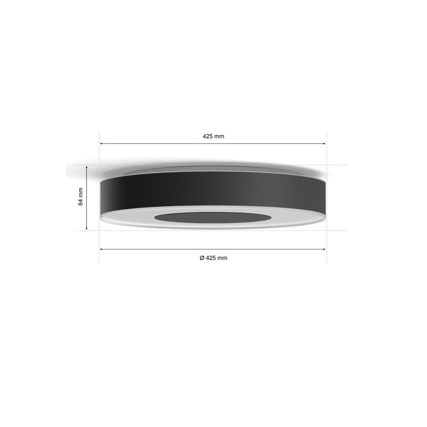 Philips - Dimmbare LED-RGB-Deckenleuchte Hue INFUSE LED/52,5W/230V 2000-6500K d. 425 mm schwarz