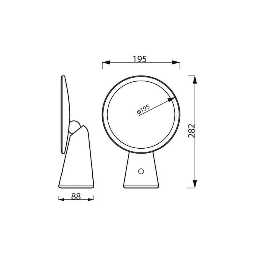 Philips - Dimmbarer Kosmetikspiegel mit LED-Hintergrundbeleuchtung MIRROR LED/4,5W/5V