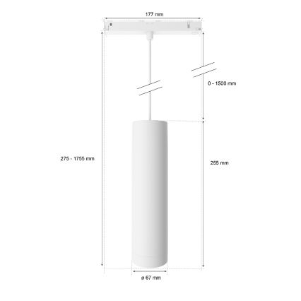 Philips - Dimmbarer LED RGB-Hängekronleuchter für Schienensystem Hue PERIFO LED RGB/5,2W/24V 2000-6500K