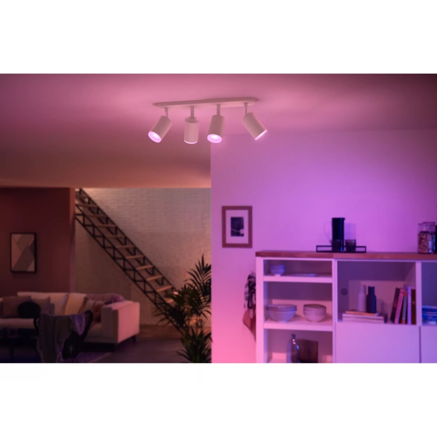 Philips - Dimmbarer LED-RGBW-Strahler Hue FUGATO 4xGU10/4,2W/230V 2000-6500K weiß