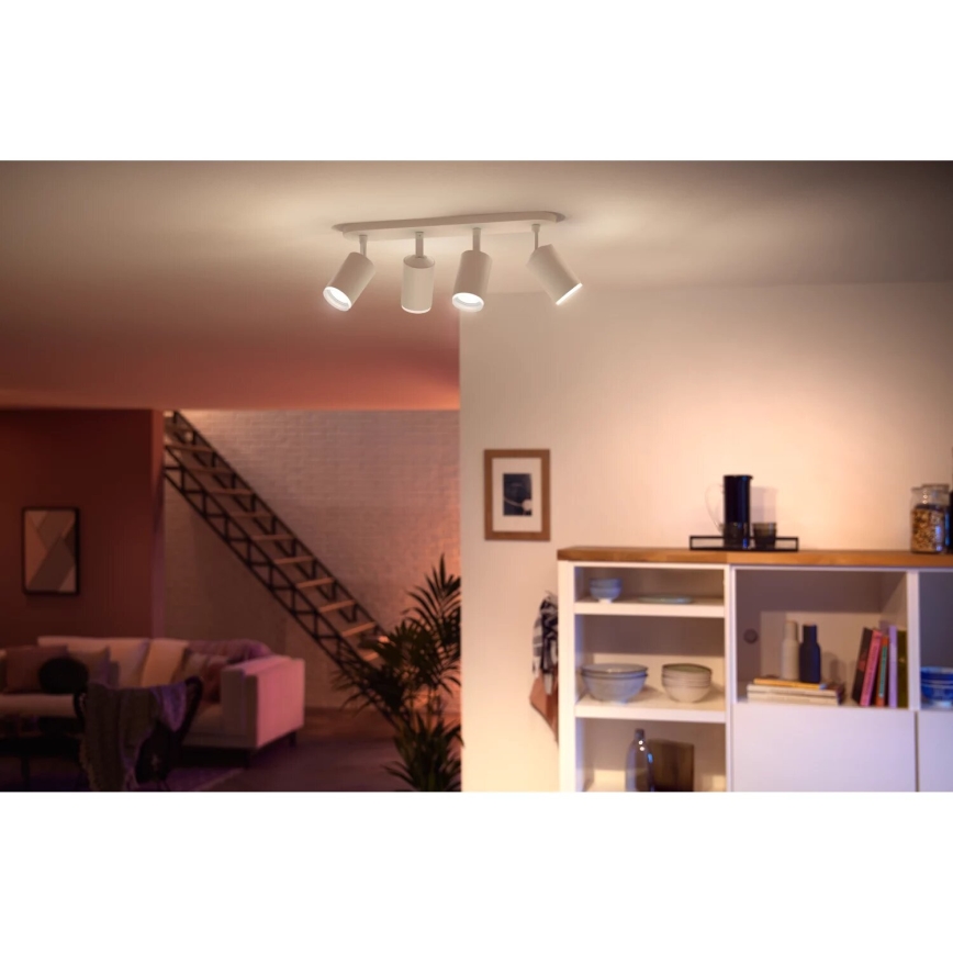 Philips - Dimmbarer LED-RGBW-Strahler Hue FUGATO 4xGU10/4,2W/230V 2000-6500K weiß