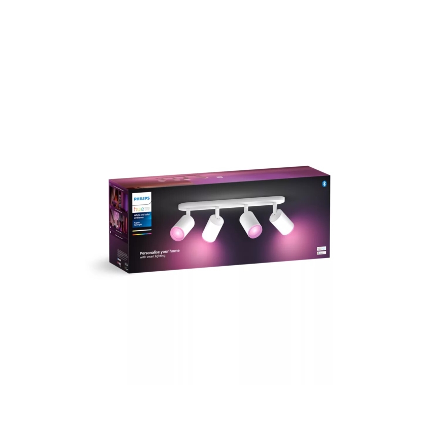 Philips - Dimmbarer LED-RGBW-Strahler Hue FUGATO 4xGU10/4,2W/230V 2000-6500K weiß