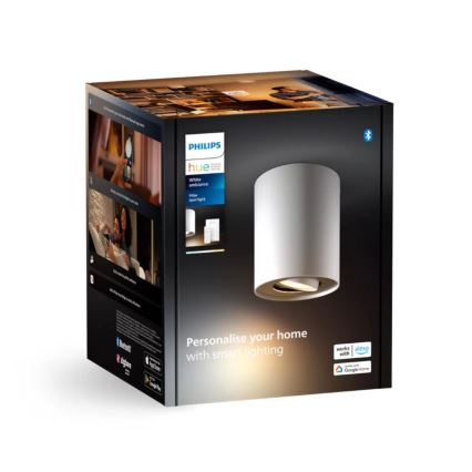 Philips - Dimmbarer LED-Strahler Hue PILLAR 1xGU10/4,2W/230V 2200-6500K + Fernbedienung weiß
