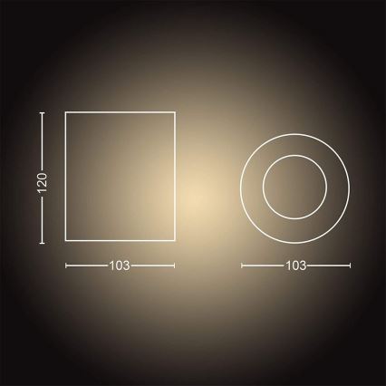 Philips - Dimmbarer LED-Strahler Hue PILLAR 1xGU10/4,2W/230V 2200-6500K schwarz