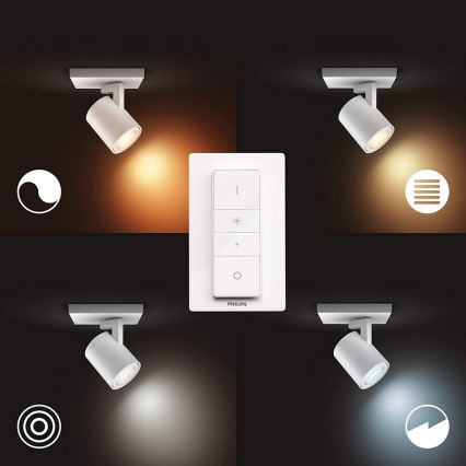Philips - Dimmbarer LED-Strahler Hue RUNNER 1xGU10/4,2W/230V 2200-6500K + Fernbedienung weiß