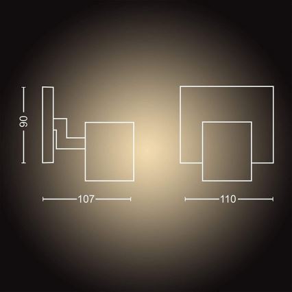 Philips - Dimmbarer LED-Strahler Hue RUNNER 1xGU10/4,2W/230V 2200-6500K + Fernbedienung weiß