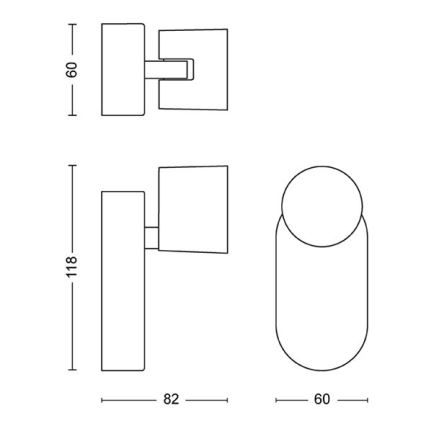 Philips - Dimmbarer LED-Wandstrahler LED/4,5W/230V