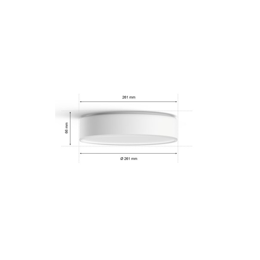 Philips - Dimmbare LED-Deckenleuchte Hue LED/9,6W/230V 2200–6500K d 261 mm weiß + Fernbedienung
