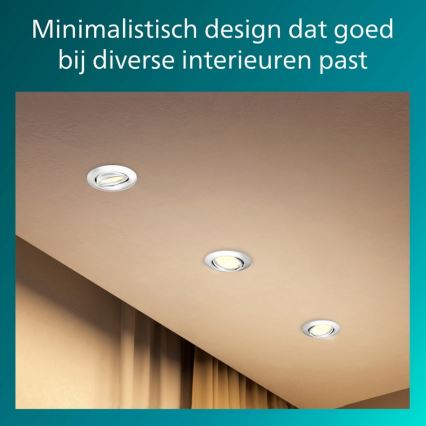 Philips - Einbauleuchte PERIDOT 1xGU10/7W/230V weiß
