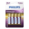 Philips FR6LB4A/10 - 4 Stück Lithium-Batterien AA LITHIUM ULTRA 1,5V 2400mAh
