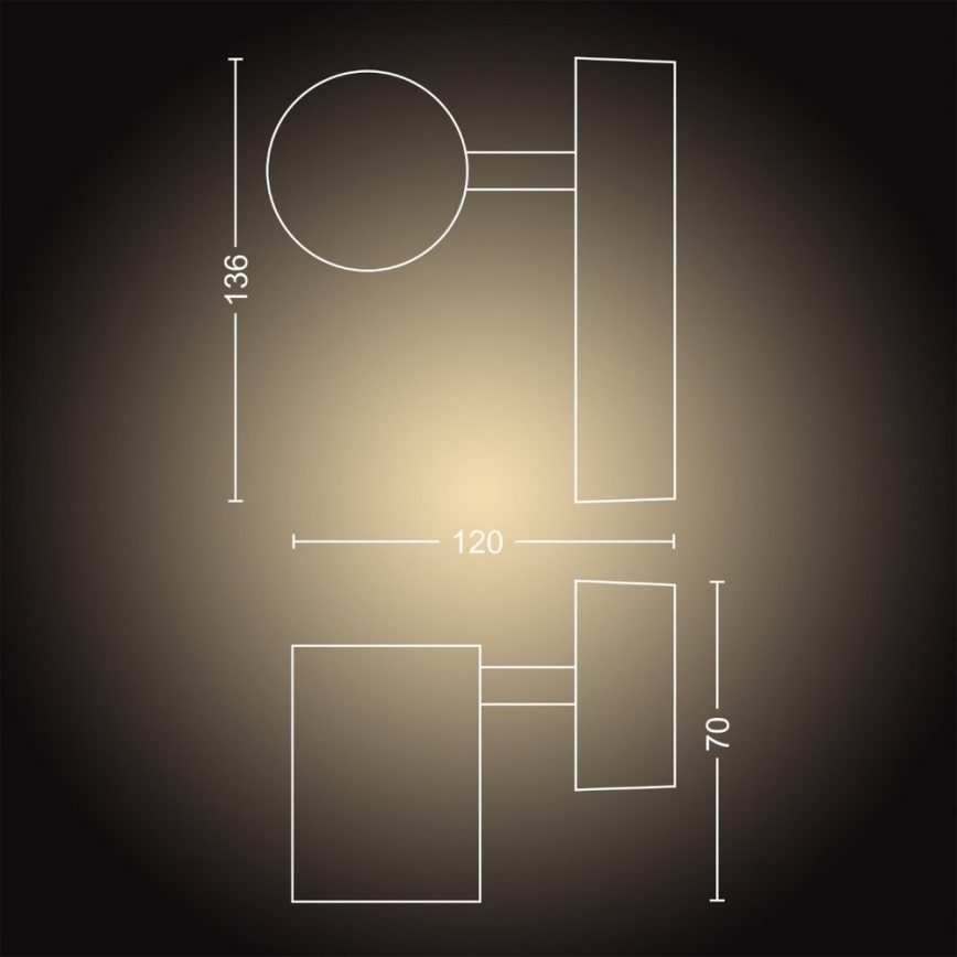 Philips - LED dimmbares Badezimmerleuchte Hue ADORE 1xGU10/5W/230V IP44 + Fernbedienung
