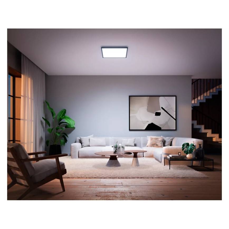 Philips - LED dimmbare Deckenleuchte Hue AURELLE LED/39W/230V 2200-6500K 60x60 cm schwarz