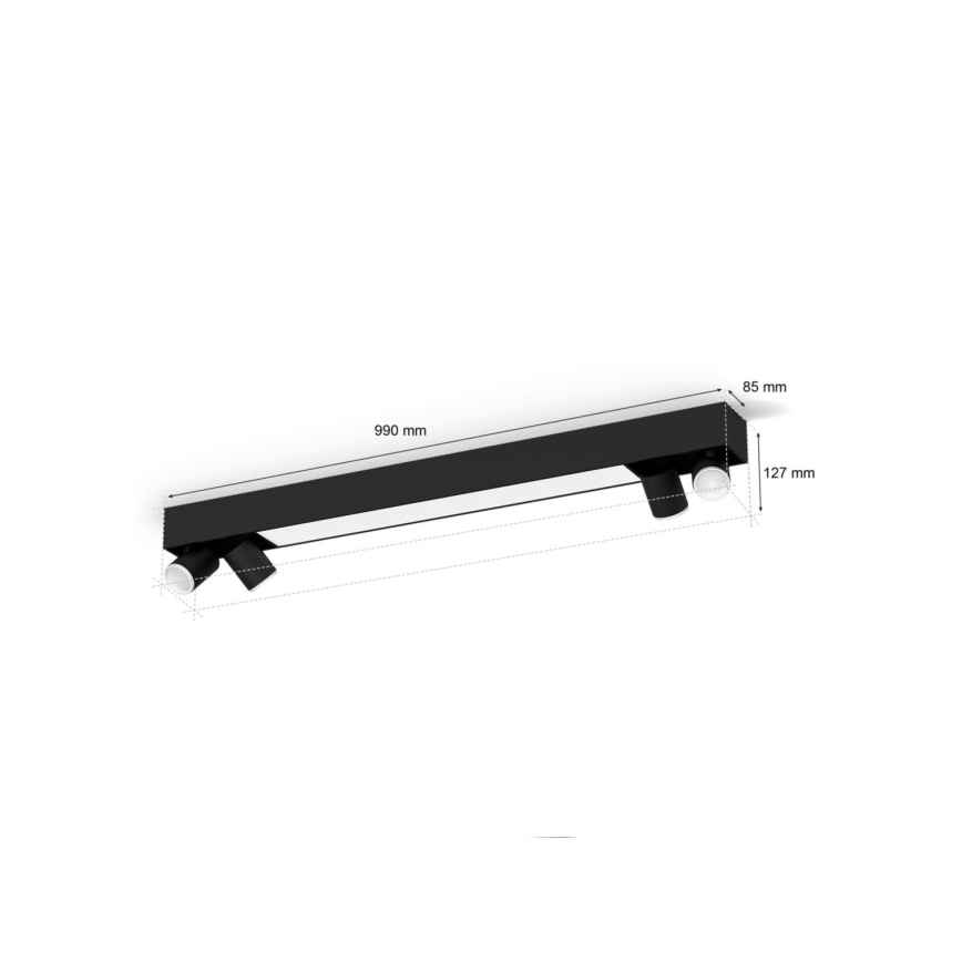 Philips - LED RGBW dimmbares Einbauleuchte Hue CENTRIS 4xGU10/4,2W/230V + LED/11W 2000-6500K