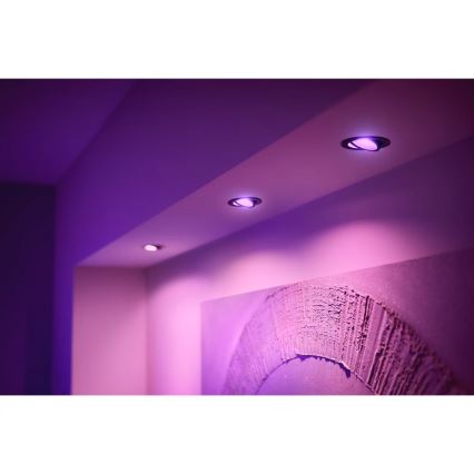 Philips - SET 3x dimmbare LED RGBW Einbauleuchten Hue CENTURA 1xGU10/4,2W/230V 2000-6500K