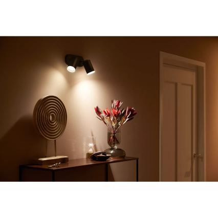 Philips - LED RGBW dimmbares Einbauleuchte Hue FUGATO 2xGU10/4,2W/230V 2000-6500K schwarz