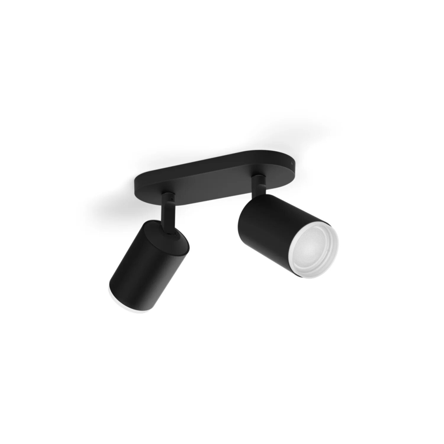 Philips - LED RGBW dimmbares Einbauleuchte Hue FUGATO 2xGU10/4,2W/230V 2000-6500K schwarz