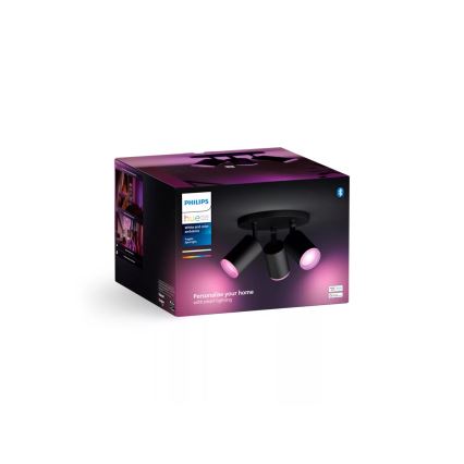 Philips - LED RGBW dimmbares Einbauleuchte Hue FUGATO 3xGU10/4,2W/230V 2000-6500K schwarz