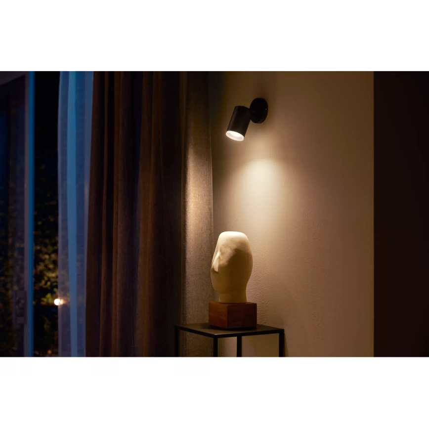 Philips - LED RGBW dimmbares Einbauleuchte Hue FUGATO 1xGU10/4,2W/230V 2000-6500K schwarz