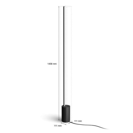 Philips - LED RGBW dimmbare Stehlampe Hue SIGNE LED/29W/230V 2000-6500K schwarz