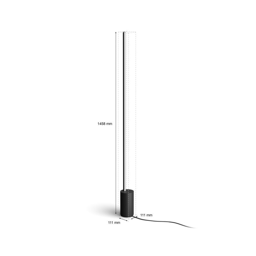 Philips - LED RGBW dimmbare Stehlampe Hue SIGNE LED/29W/230V 2000-6500K schwarz