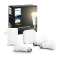 Philips Hue Starter-Set WHITE 3xE27/9W 2700K + Hue Bridge und Dimmschalter