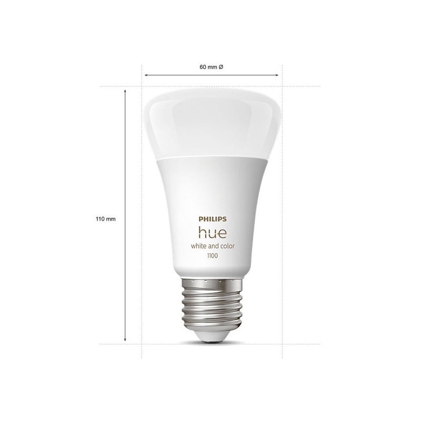 Grundset Philips Hue WHITE AND COLOR AMBIANCE 3xE27/9W/230V 2000-6500K + Verbindungsgerät