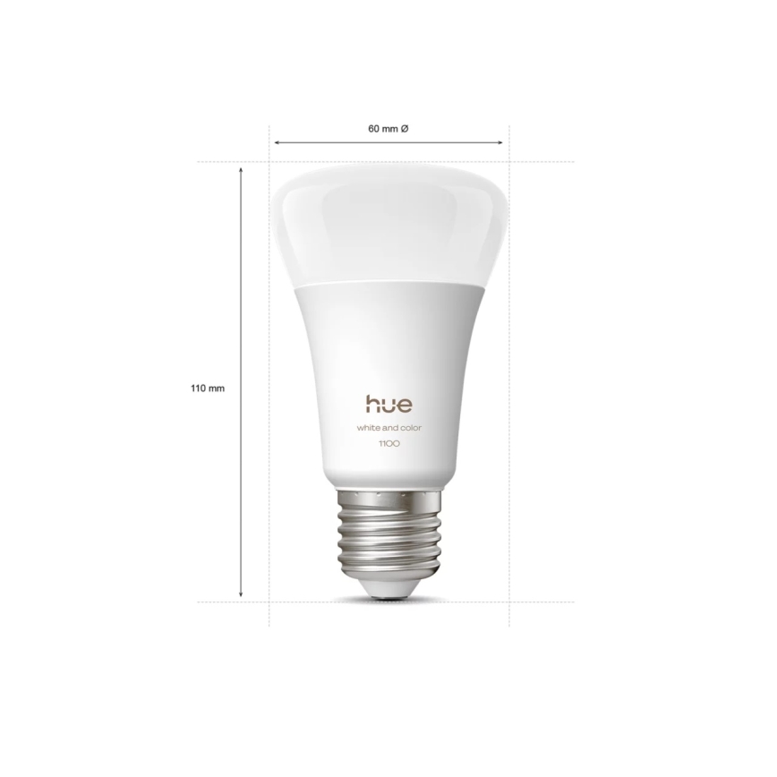 Starter-Set Philips Hue WHITE AND COLOR AMBIANCE 2xE27/8,1W 1000-20000K + Verbindungsgerät