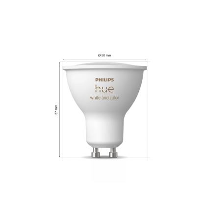 Starter-Set Philips Hue WHITE AND COLOR AMBIANCE 3xGU10/4,2W 2000-6500K + Hue Bridge