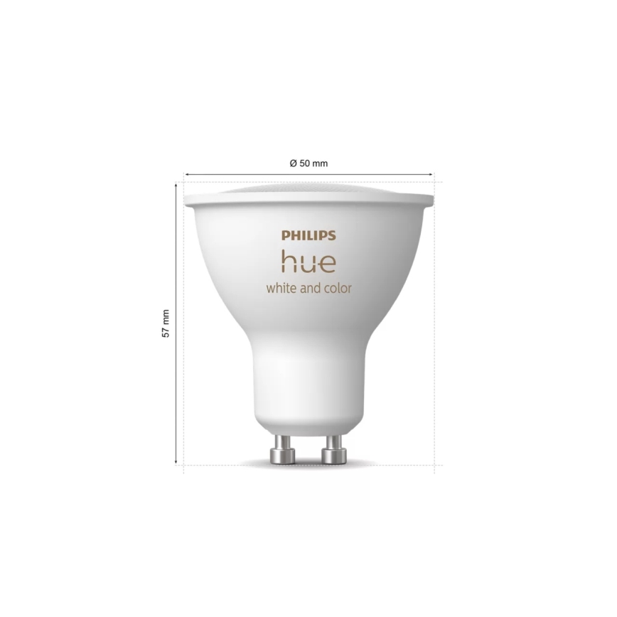 Starter-Set Philips Hue WHITE AND COLOR AMBIANCE 3xGU10/4,2W 2000-6500K + Hue Bridge