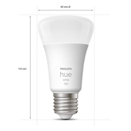 Philips Hue WHITE Starter-Set 3xE27/9,5W 2700K + Hue Bridge und Dimmer-Schalter