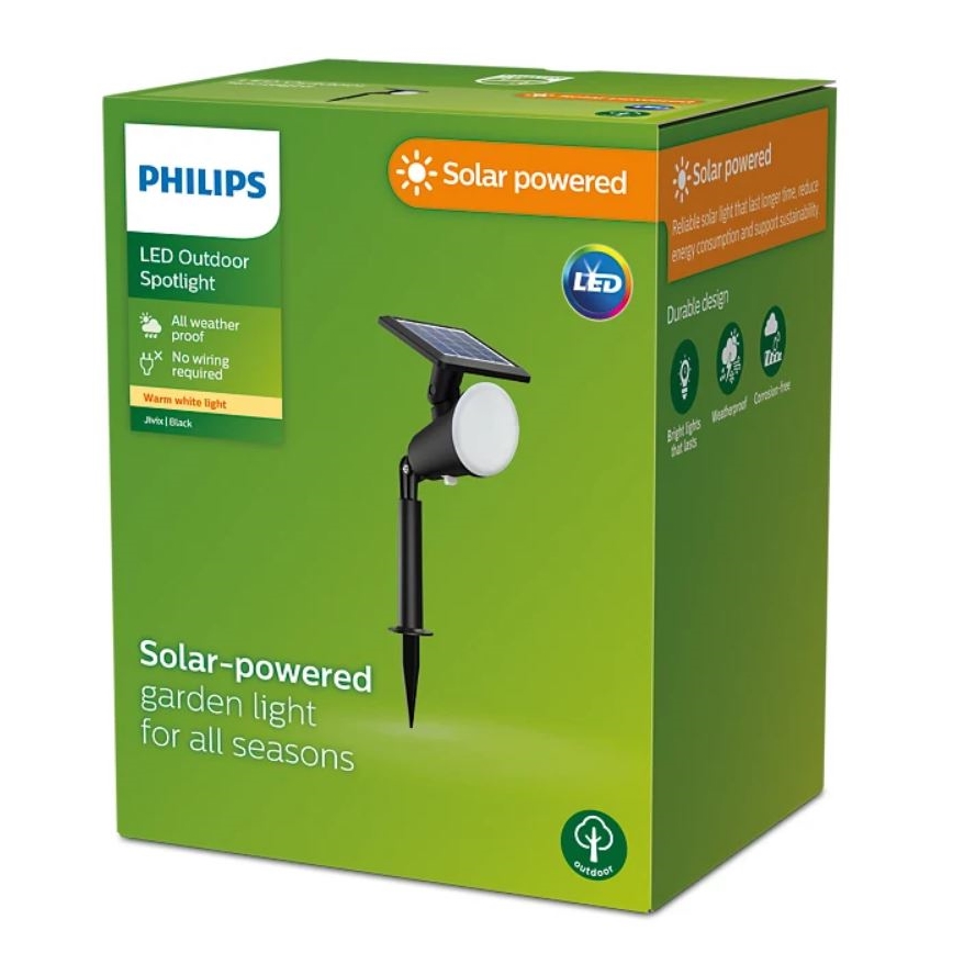Philips - LED Solarstrahler JIVIX LED/1,4W/3,7V 1800 mAh IP44