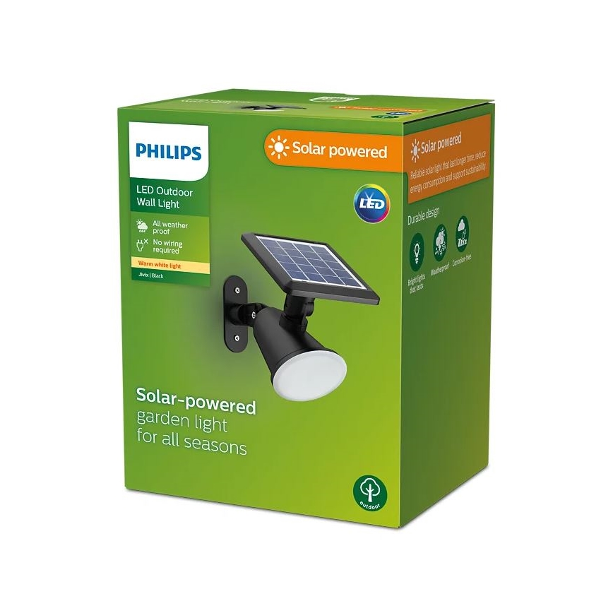 Philips - LED Solar-Wandleuchte JIVIX LED/1,4W/3,7V 1800 mAh IP44