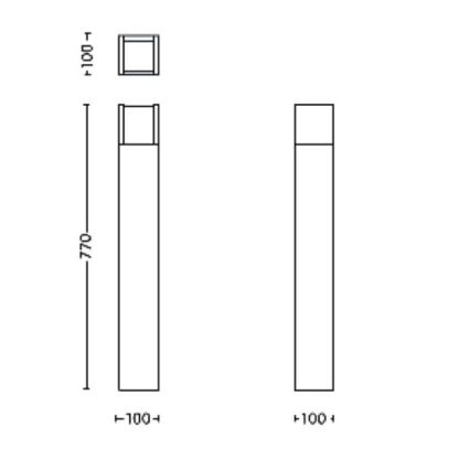 Philips - LED-Außenleuchte ARBOUR LED/3,8W/230V 77 cm 2700K IP44