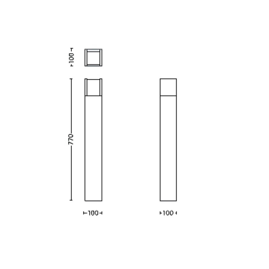 Philips - LED-Außenleuchte ARBOUR LED/3,8W/230V 77 cm 2700K IP44
