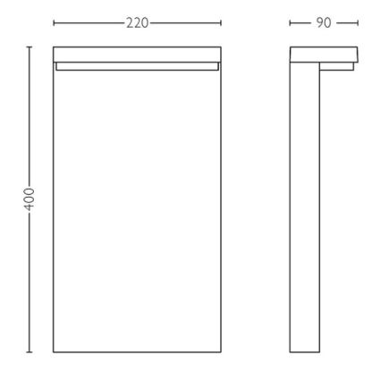Philips - LED-Außenleuchte BUSTAN LED/3,8W/230V 2700K 40 cm IP44