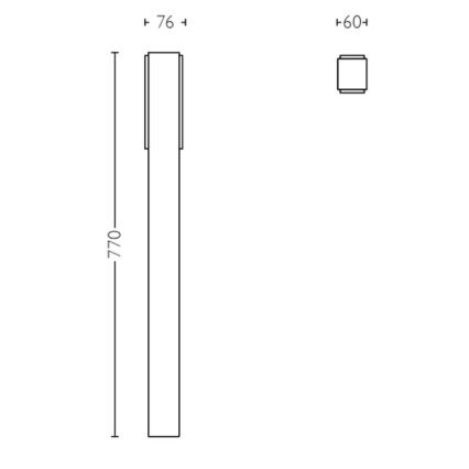 Philips - LED-Außenleuchte STRATOSPHERE LED/3,8W/230V 77 cm 4000K IP44