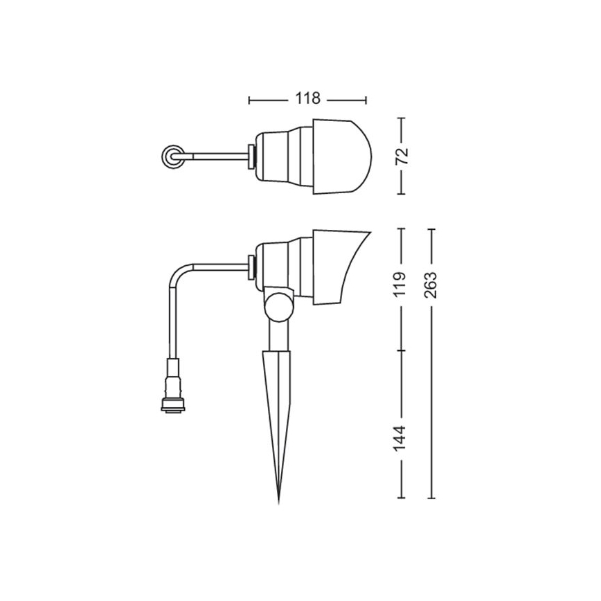 Philips – LED-Außenstrahler LED/24W/230V 2700K IP44
