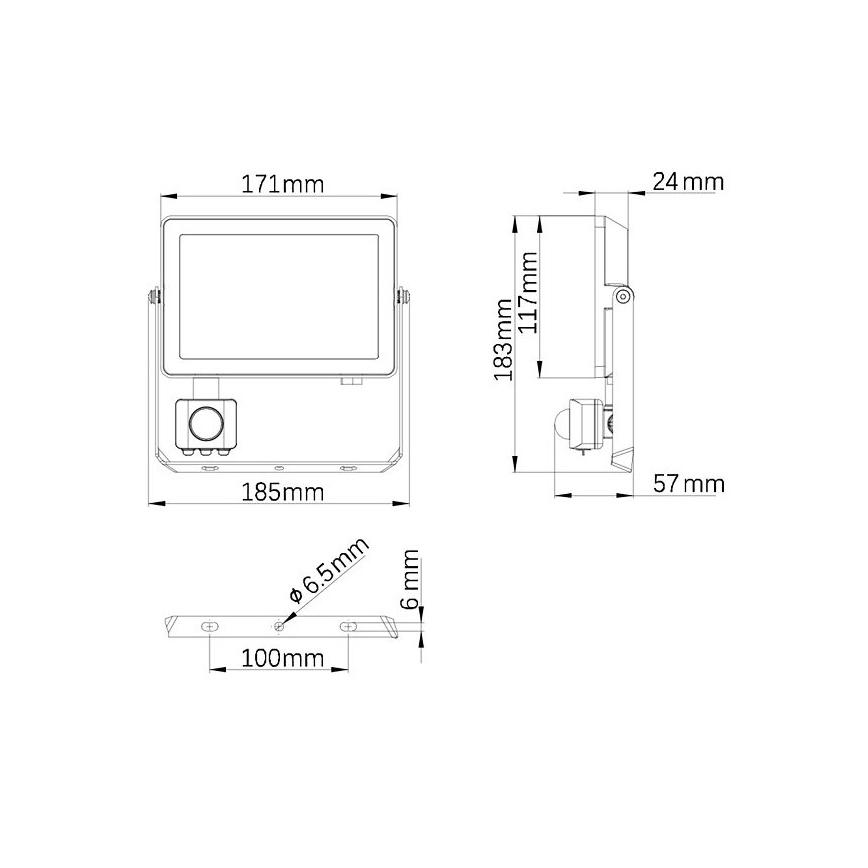 Philips – LED-Außenstrahler mit Sensor PROJECTLINE LED/30W/230V IP65 4000K