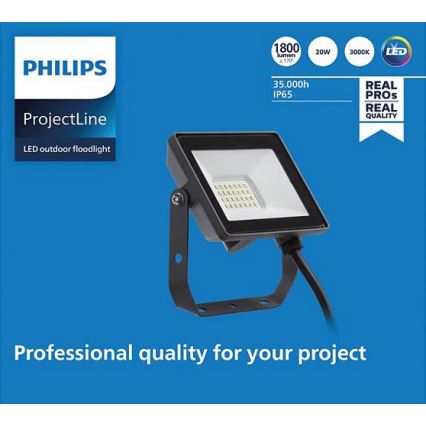 Philips – LED-Außenstrahler PROJECTLINE LED/20W/230V IP65 3000K