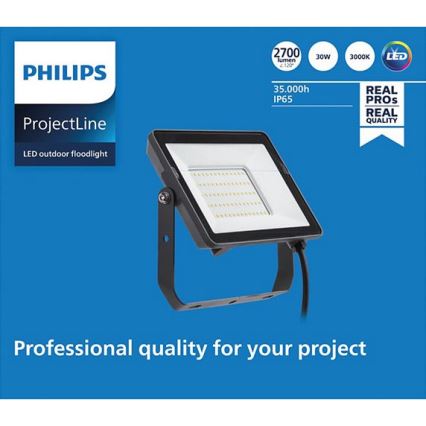 Philips – LED-Außenstrahler PROJECTLINE LED/30W/230V IP65 3000K