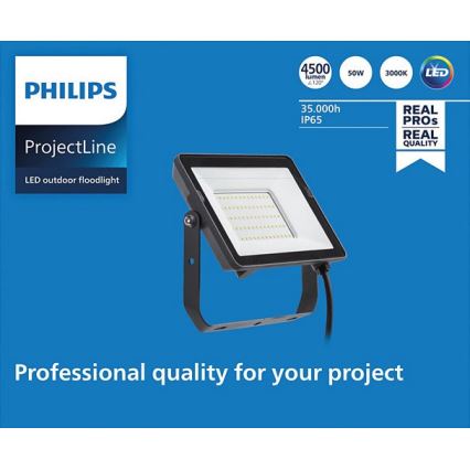 Philips – LED-Außenstrahler PROJECTLINE LED/50W/230V IP65 3000K