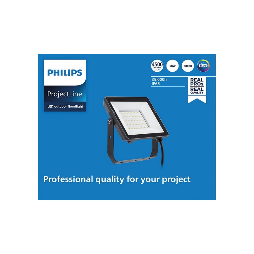 Philips – LED-Außenstrahler PROJECTLINE LED/50W/230V IP65 3000K