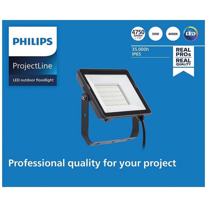 Philips – LED-Außenstrahler PROJECTLINE LED/50W/230V IP65 4000K