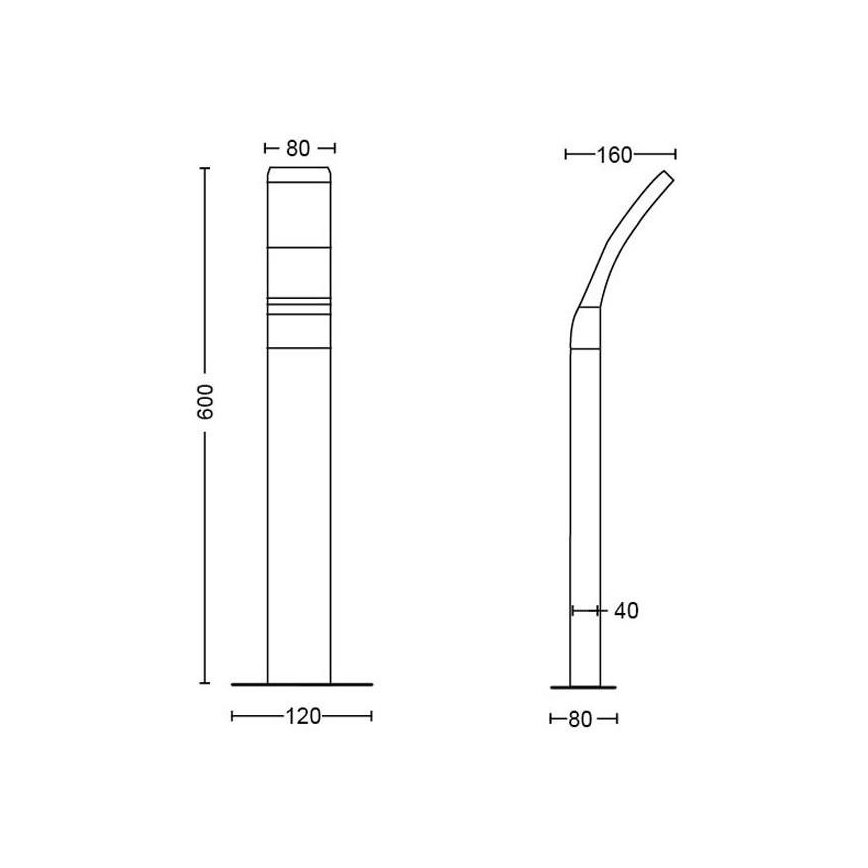 Philips - LED Auβenlampe LED/12W/230V 2700K 60 cm IP44