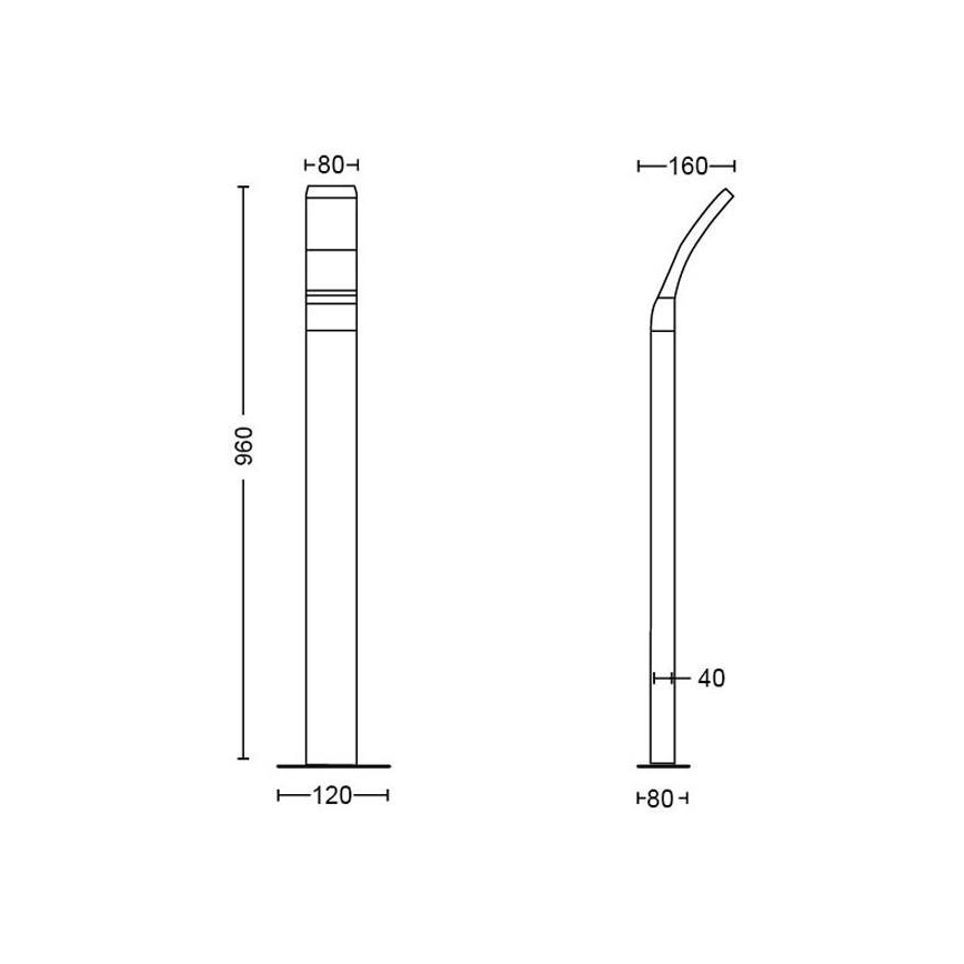 Philips - LED Auβenlampe LED/12W/230V 2700K 96 cm IP44