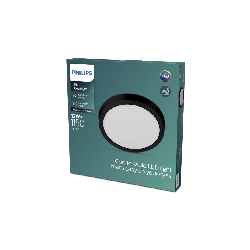 Philips - LED-Deckenleuchte LED/12W/230V 2700K schwarz