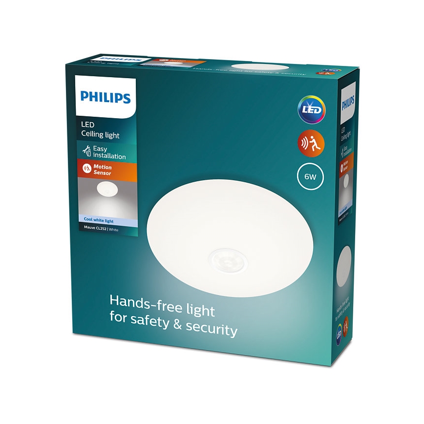 Philips – LED-Deckenleuchte mit Sensor MAUVE LED/6W/230V 4000K