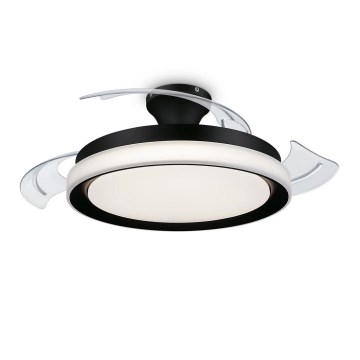 Philips - LED-Deckenleuchte mit Ventilator BLISS LED/35W/230V 5500/4000/2700K schwarz + Fernbedienung
